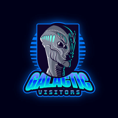 Gaming Logo Maker Featuring an Extraterrestrial Character