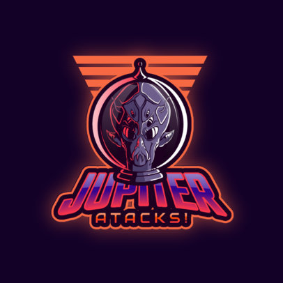 Gaming Logo Generator with an Evil Alien Graphic