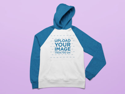 Mockup of a Flat Laid Raglan Hoodie 25493