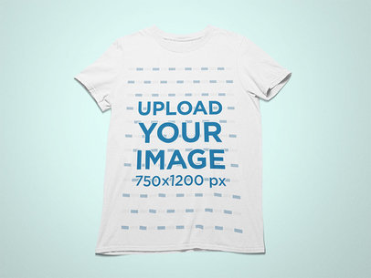 Minimal Mockup of a Customizable Crewneck T-Shirt 