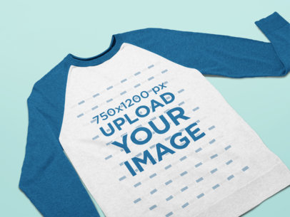 Mockup of a Raglan Crewneck Sweatshirt on a Flat Surface 25568