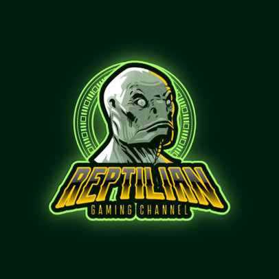 Gaming Logo Template with a Reptilian Graphic 3204g