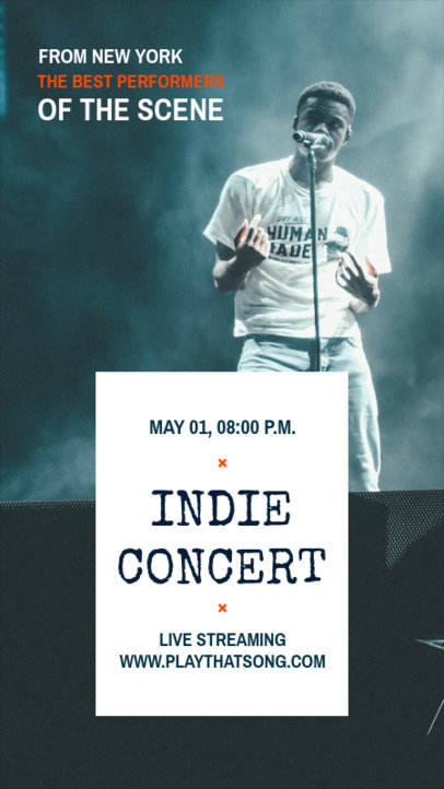Modern Instagram Story Maker for an Indie Concert 1246a-el1