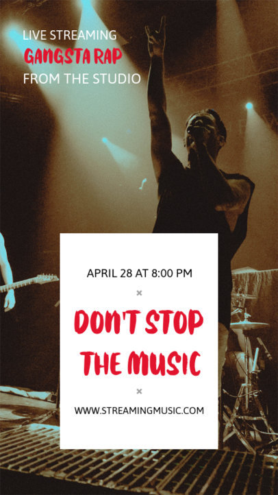Instagram Story Template for a Live Streaming Concert from the Studio 1246c-el1