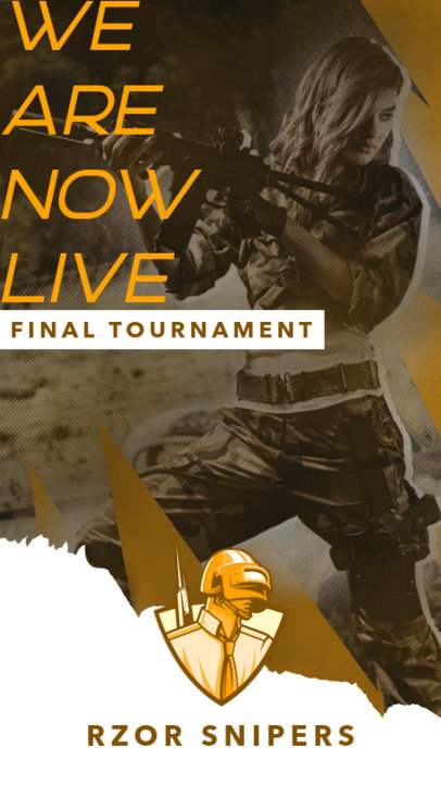 Instagram Story Maker For a Gaming Profile Featuring PUBG-Inspired Graphics