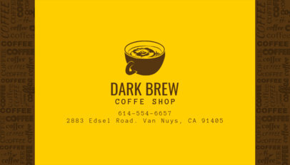 Business Card Template for Coffee Shop Business