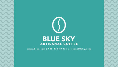 Business Card Template for Cafe Shop with Coffee Icon