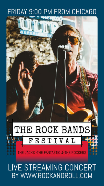 Instagram Story Maker for a Rock Festival Ad 1234a-el1