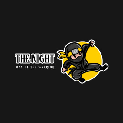 Gaming Logo Creator Featuring a Funny Cartoon Ninja