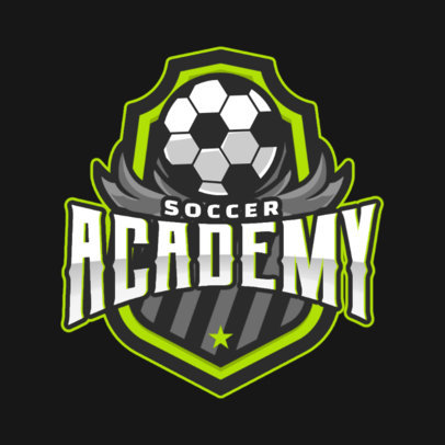Sports Logo Creator Featuring a Soccer Ball Illustration