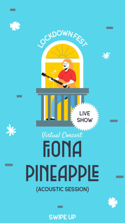 Instagram Story Maker for a Live Show with an Illustrated Artist 1224c-el1