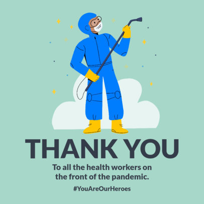 Instagram Post Maker to Thank Physicians Fighting Against Coronavirus 2503