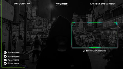 OBS Stream Overlay Maker With a Simple Layout and a Webcam Frame 2512 