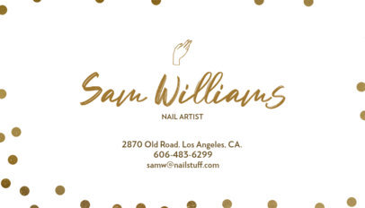 Minimalistic Business Card Design Maker for Nail Artists