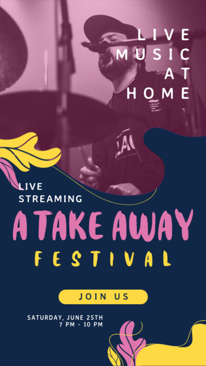 Instagram Story Maker for Musicians' Live Concert Announcements