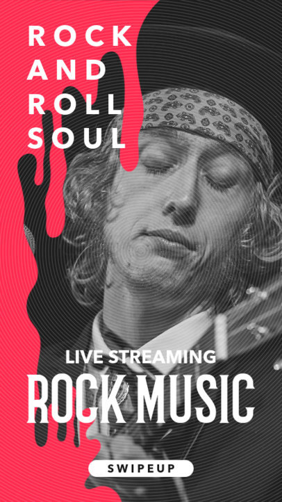 Instagram Story Generator for a Rock Indoor Concert