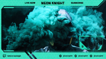 Twitch Overlay Creator for a Gamer Featuring a Neon Frame 2511a