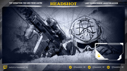 Twitch Overlay Maker Featuring a Shooter  Illustration 