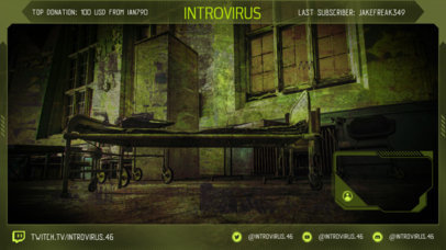 OBS Stream Overlay Template for Gamers Featuring a Post-Apocalyptic Background 2511q