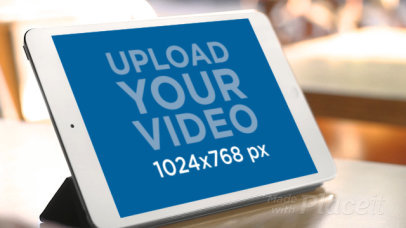 Video of a Woman Using an iPad While Having Breakfast