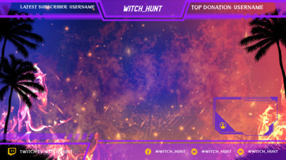 Gaming Twitch Overlay Maker Featuring a Burning Background 2511c