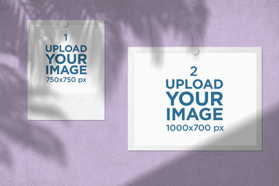 Mood Board Mockup Featuring a Polaroid Frame and a Photo 3884-el1