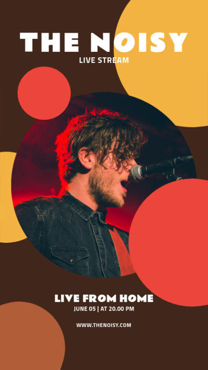Fun Instagram Story Maker for a Livestream Music Event 1226a-el1
