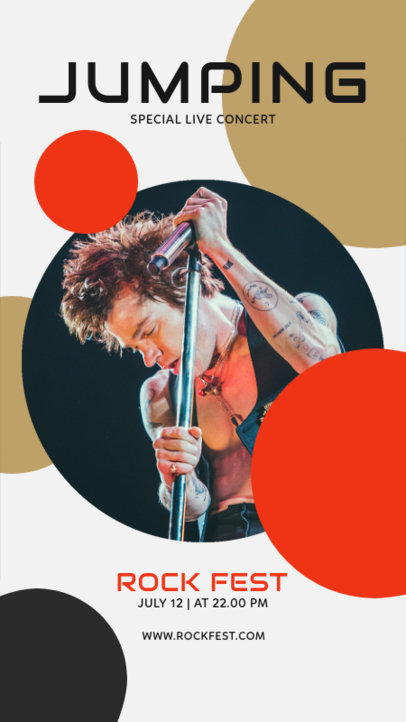 Trendy Instagram Story Generator for a Rock Festival Ad 1226c-el1