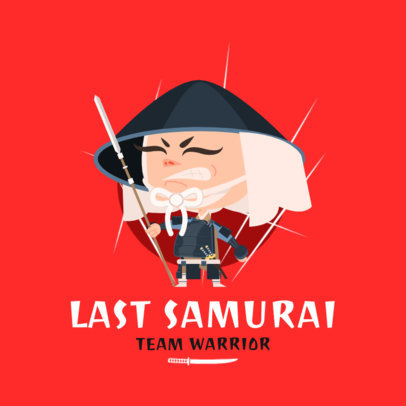 Gaming Logo Creator Featuring a Samurai Character