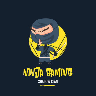 Gaming Logo Generator Featuring a Cartoonish Ninja Graphic