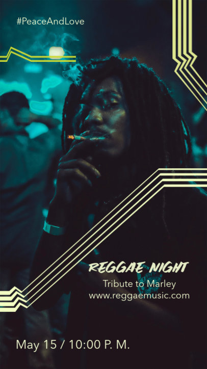 Instagram Story Creator for a Reggae Music Night 1228b-el1