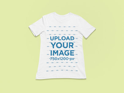 Flat Lay Mockup of a T-Shirt Facing Front