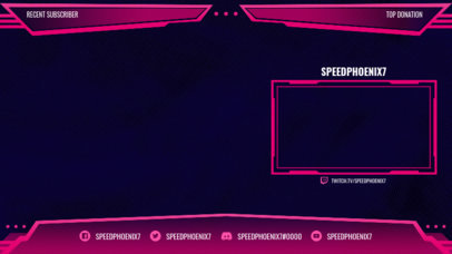 Twitch Stream Overlay for OBS with Sharp Lines 2513c