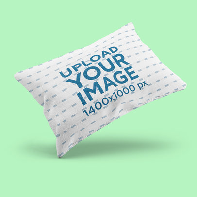 Mockup of a Sublimated Pillow Featuring a Plain Background