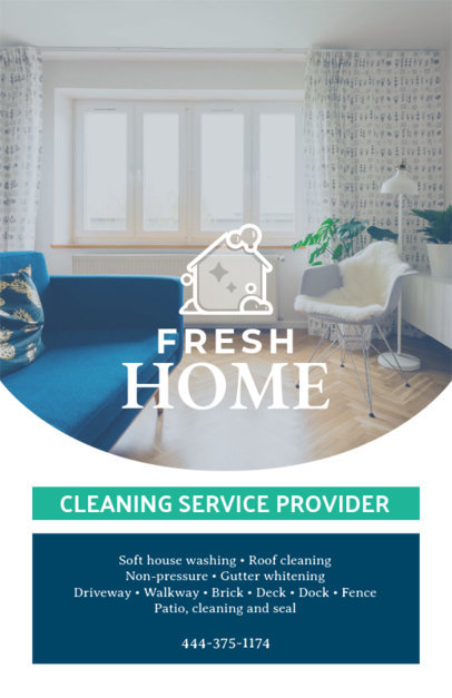 Flyer Design Template for a House Cleaning Service Provider