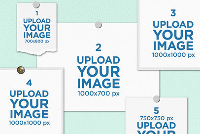 Moodboard Mockup Featuring a Plain Background 3870-el1