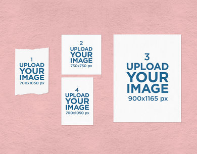 Mood Board Mockup Featuring Colored Papers 3906-el1