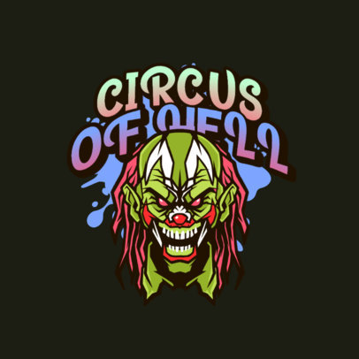 Gaming Logo Maker Featuring a Devilish Clown