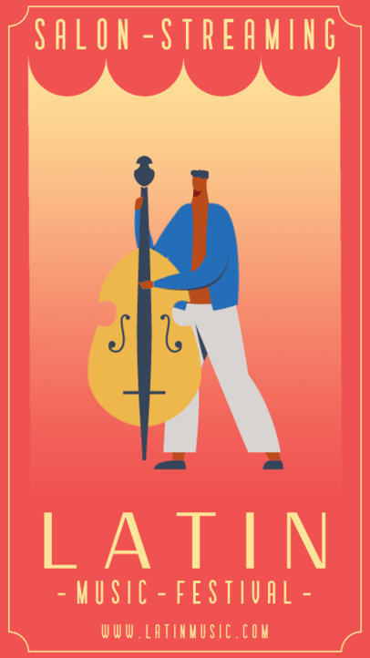 Illustrated Instagram Story Design Maker for Virtual Concerts 