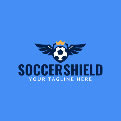 Sports Logo Generator Featuring a Winged Soccer Ball