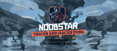 Facebook Cover Creator Based on PUBG with a Watercolor Background 2507d