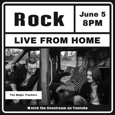 Instagram Post Creator for a Rock Concert from Home