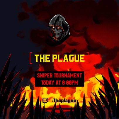  Instagram Post Template with a Skull IconInspired by PUBG 2506a