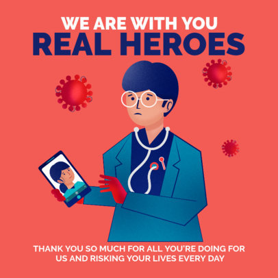 Facebook Post Creator Featuring a Nostalgic Doctor Illustration 2504d