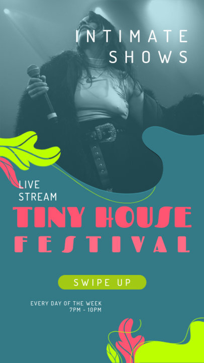 Instagram Story Template for an Indoor Concert Live Stream 