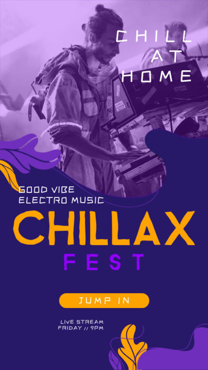 Instagram Story Creator for an Electronic Music Festival's Live Stream 1238b-el1