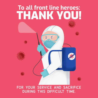 Facebook Post Creator Featuring a Doctor with a Fumigator 2504f