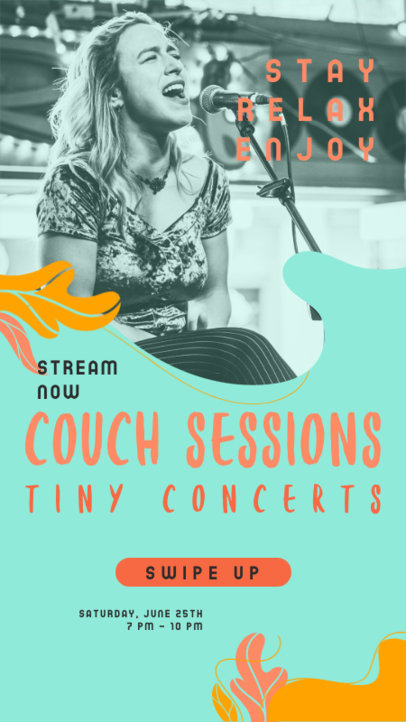 Instagram Story Maker for an Indoor Concert Featuring a Singer's Photo 1238c-el1