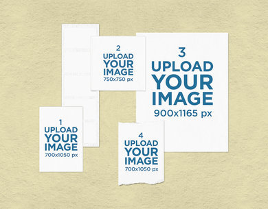 Mockup of a Mood Board Featuring Several Pictures Against a Customizable Surface 3905-el1