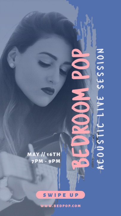 Instagram Story Template for a Virtual Acoustic Concert 1240c-el1